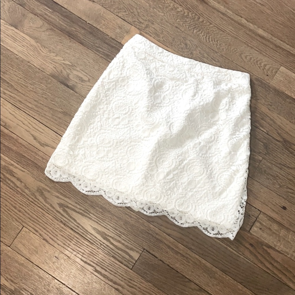 Cream lacy skirt